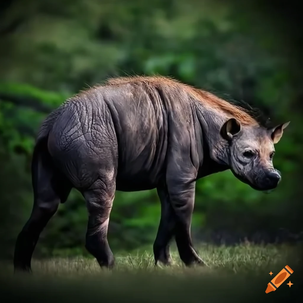 Entelodon in wild Asian setting
