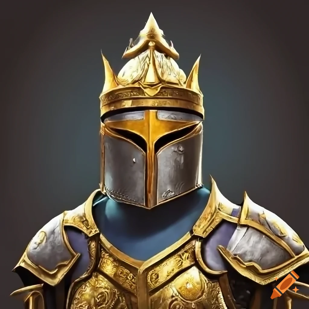 Profile picture of regal golden fantasy armor with purple cape and