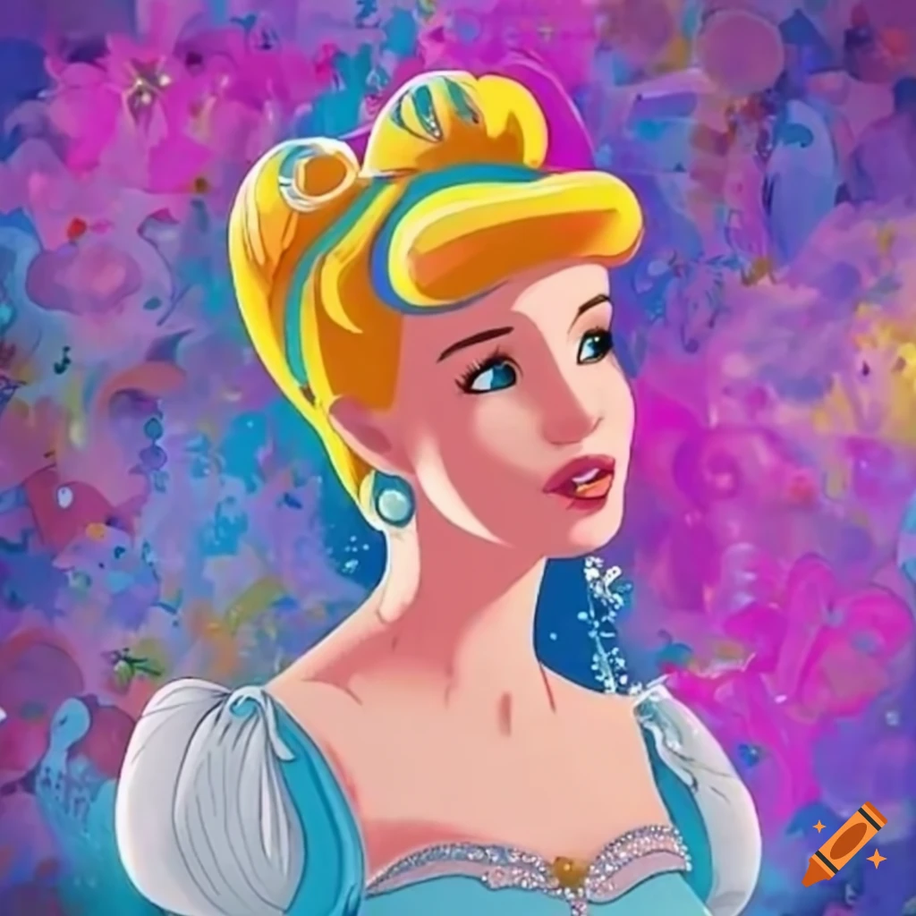 Princess Cinderella in a lovely gown