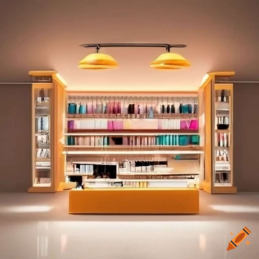Wholesale stationery display fixture in a modern retail store