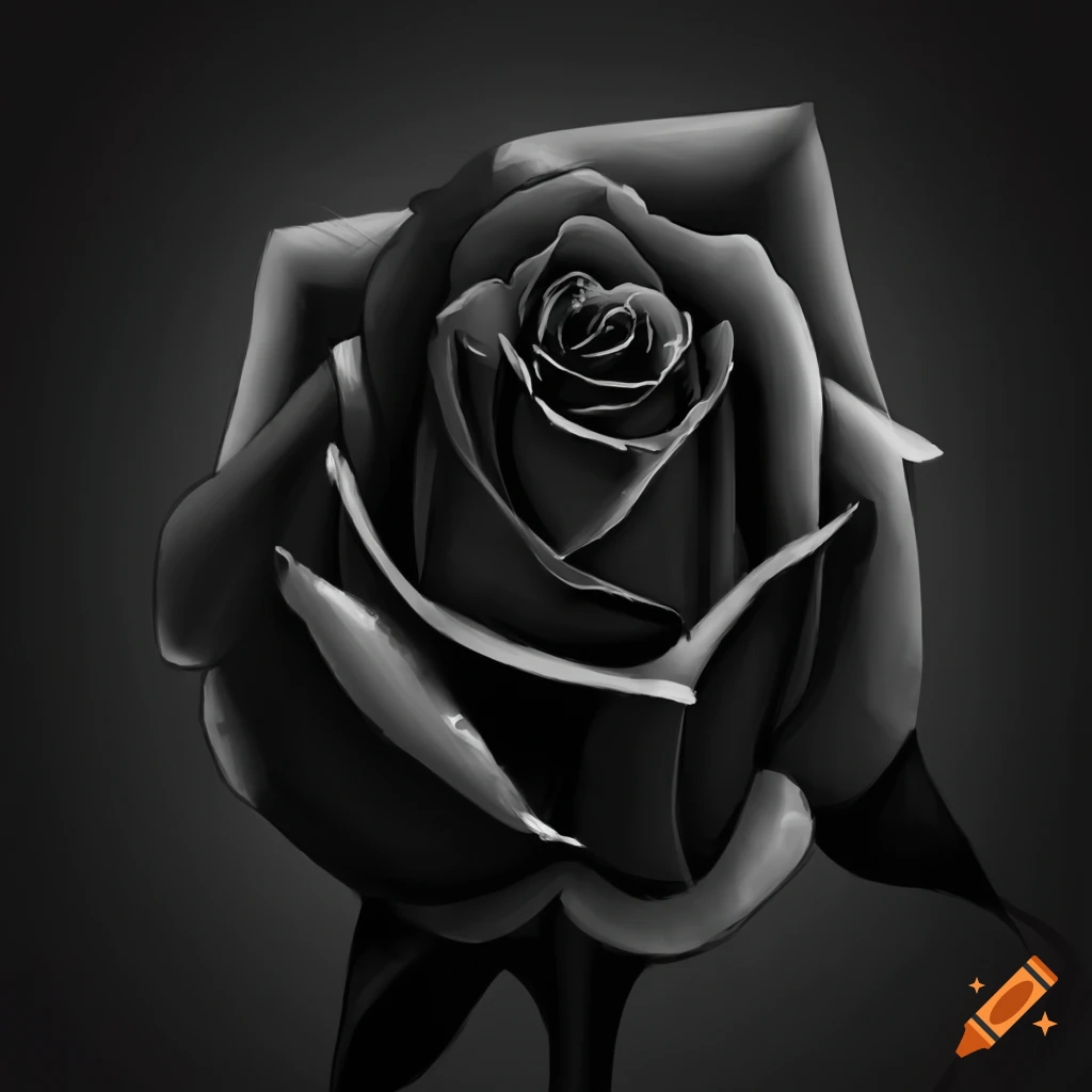 Realistic black rose for valentine's day on Craiyon