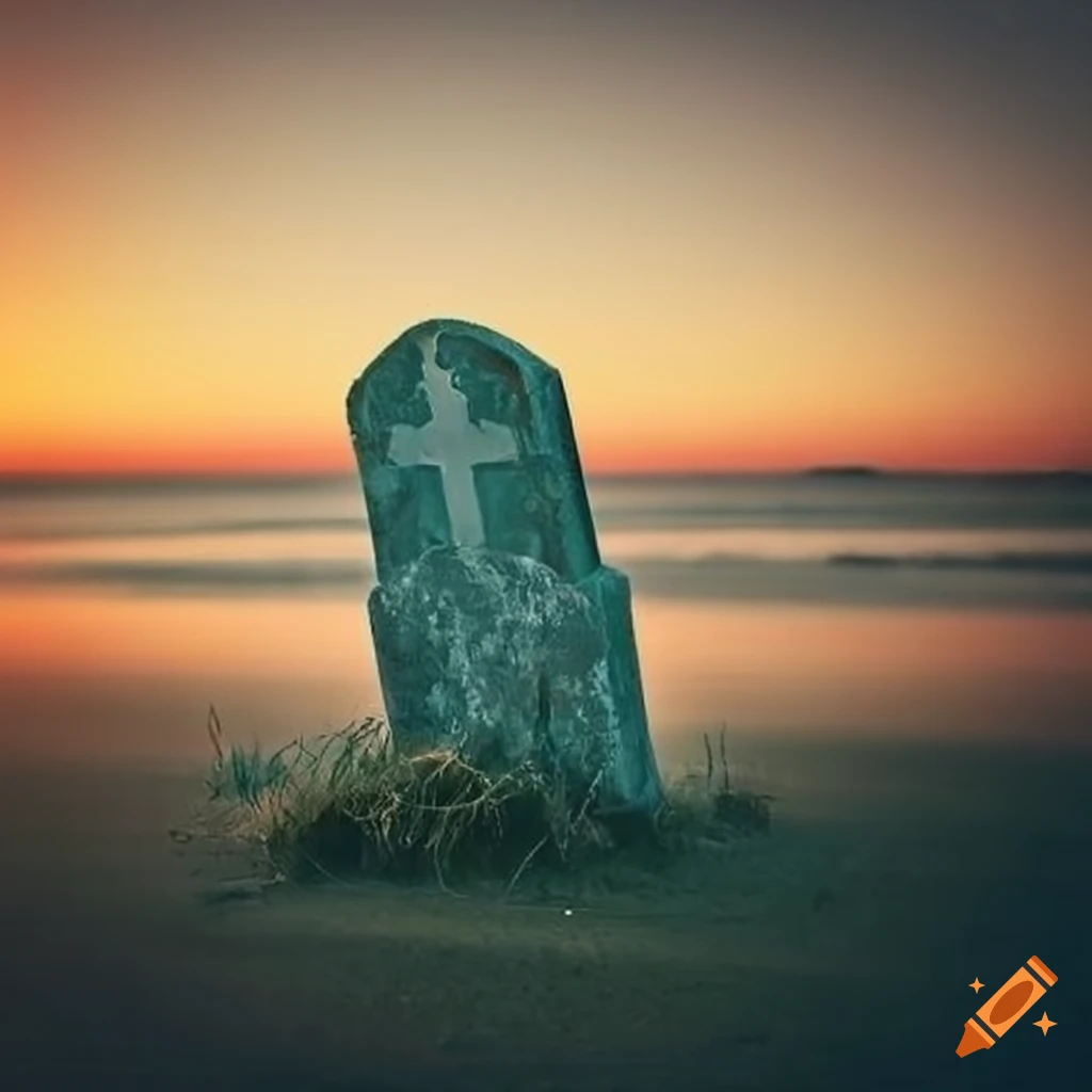 Gravestone by the seaside
