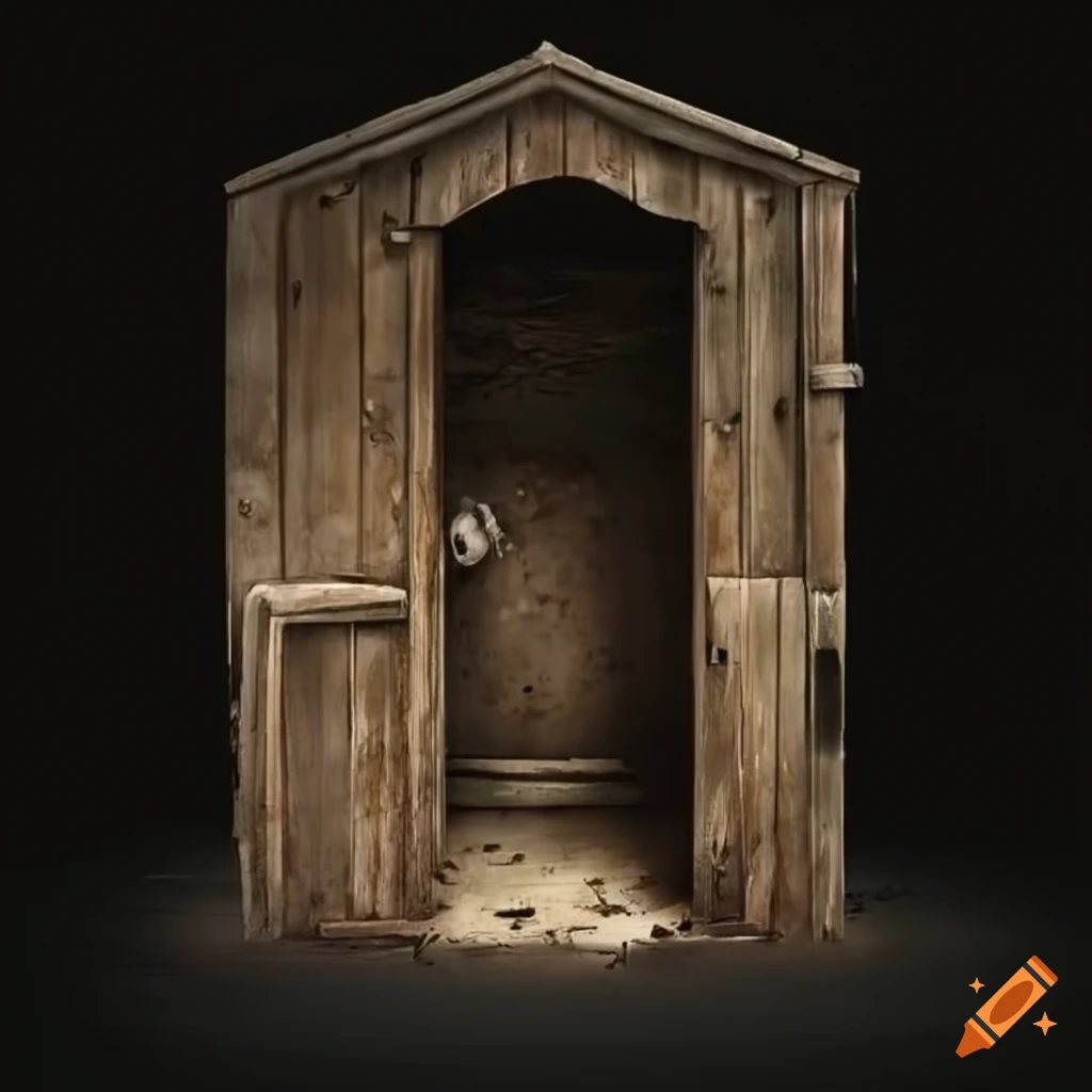 Cabin toilet in a post-apocalyptic wasteland