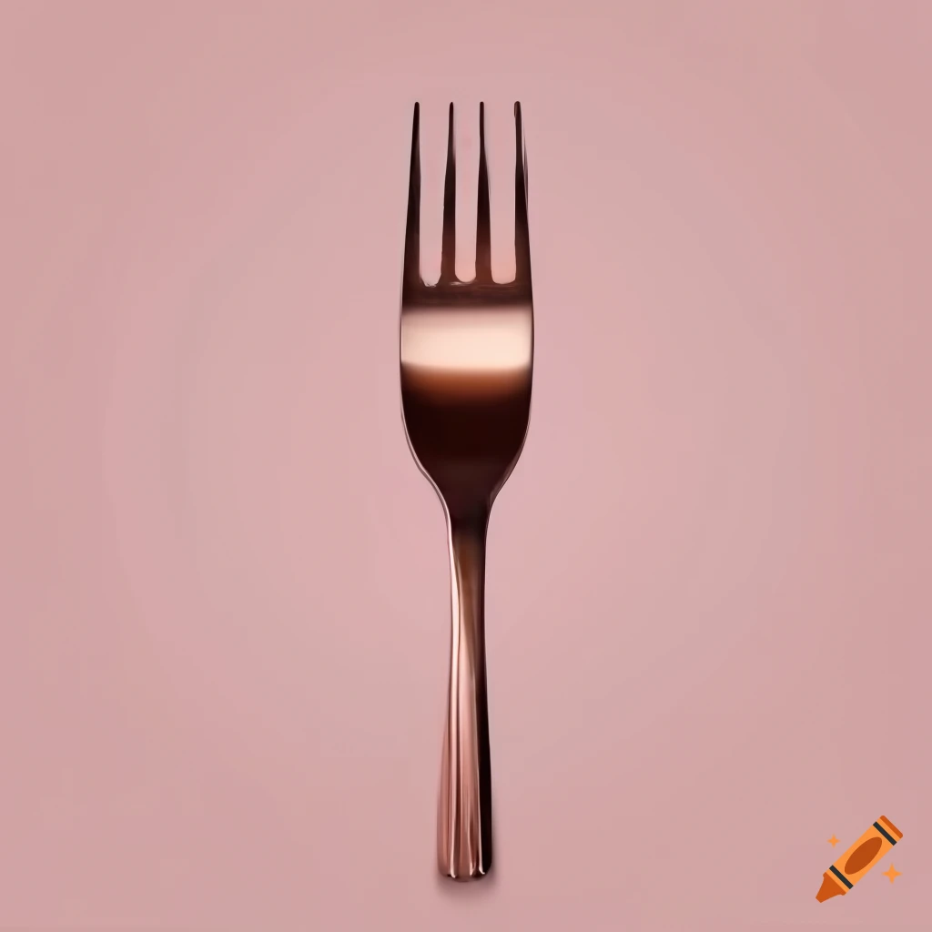 Spoon and fork on a white background for a visiting card