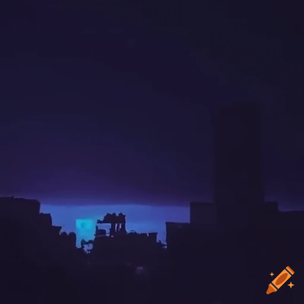 Wide view of Rafah in Gaza with a lo-fi aesthetic chillwave