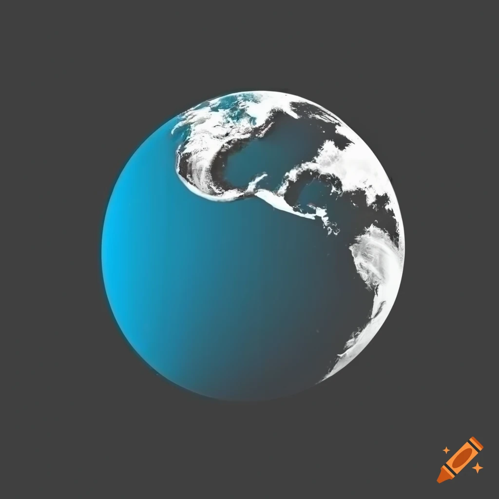 Black and white earth logo for investing company on Craiyon