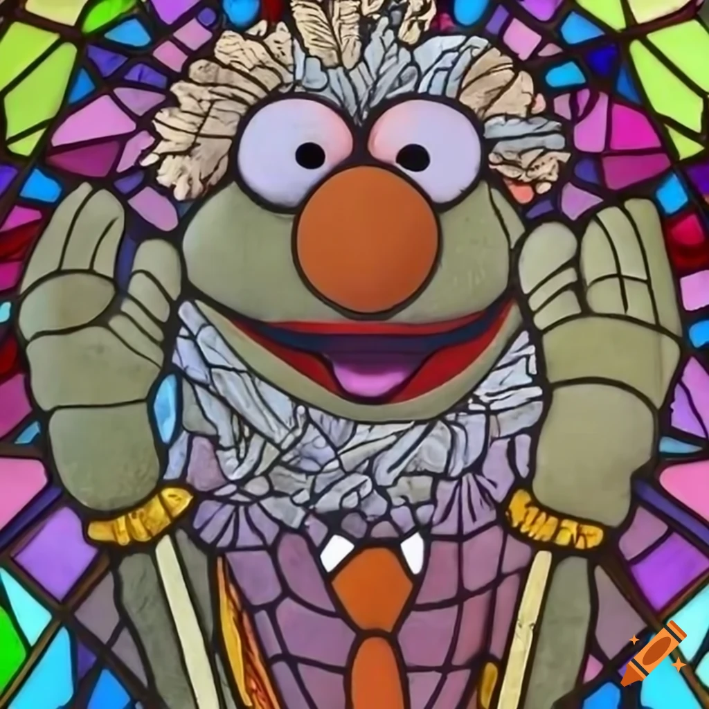 Muppet saint stained glass on Craiyon