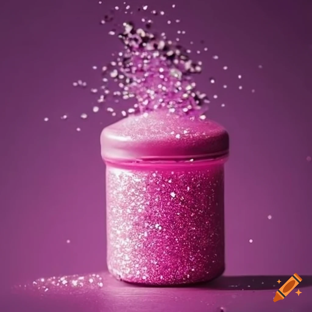 Salt shaker pouring pink glitter