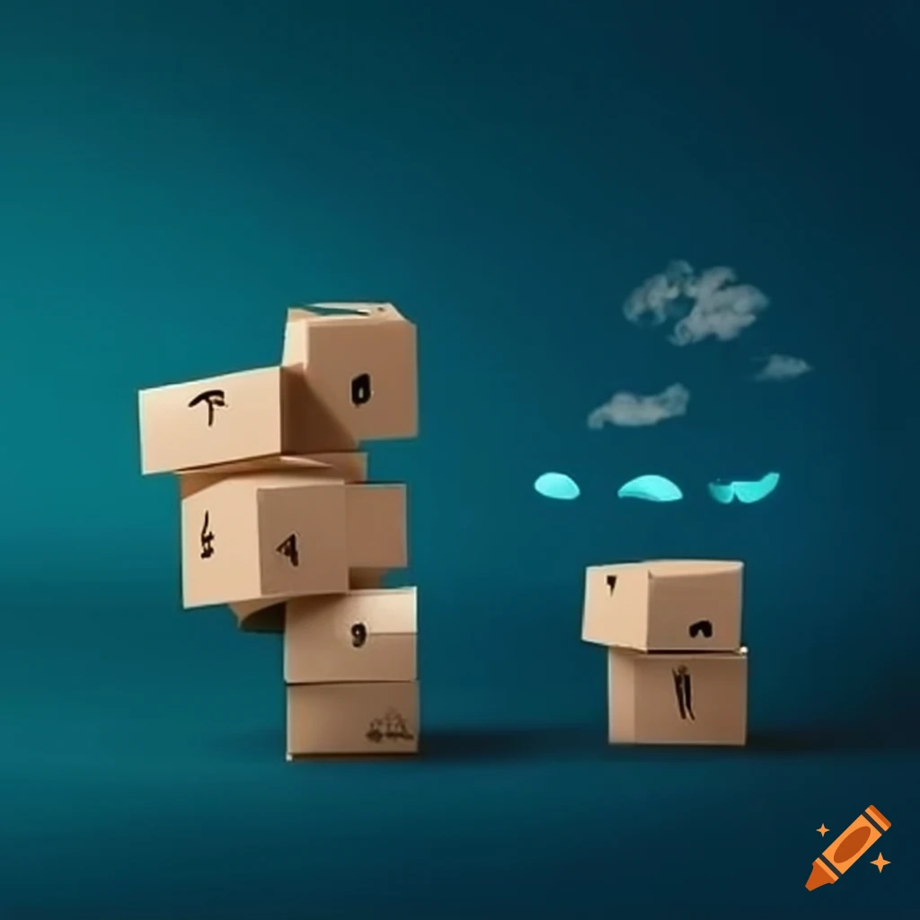 E-Commerce Clouds text with boxes