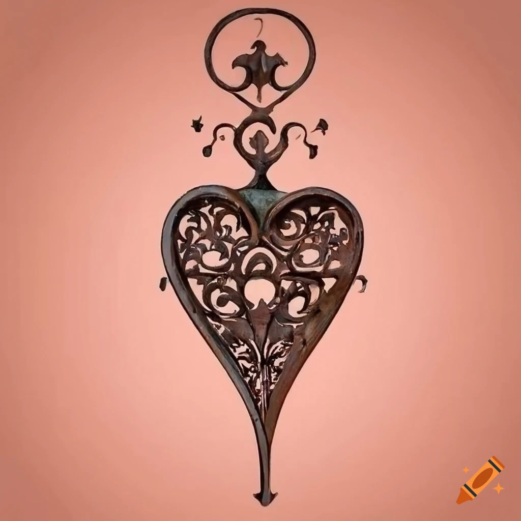 Moroccan wrought iron heart shape in marrakech on Craiyon