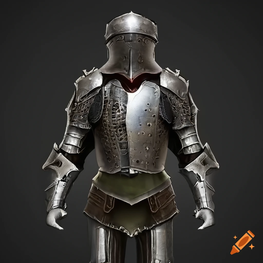 Front view of gothic bathyscathe armor on Craiyon