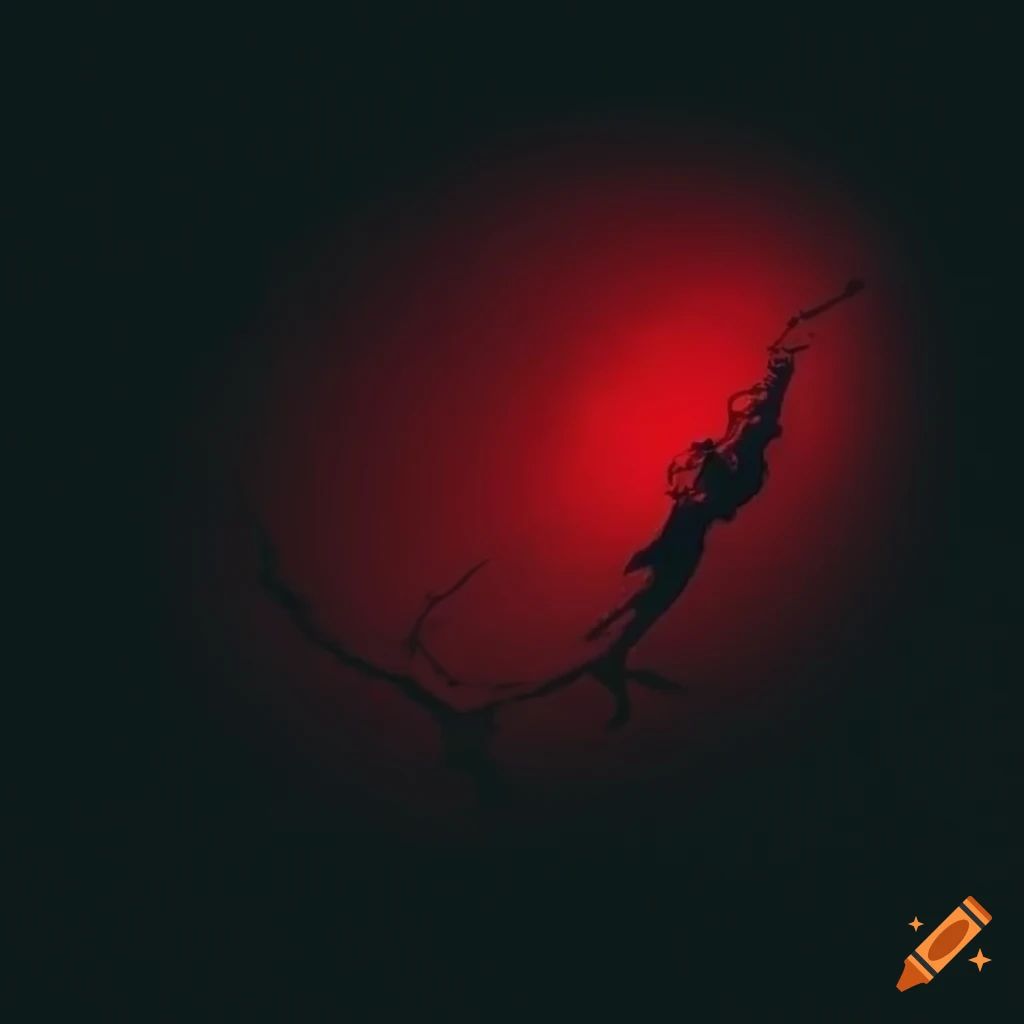 Grayscale experimental rock and R&B album cover with dark red highlights