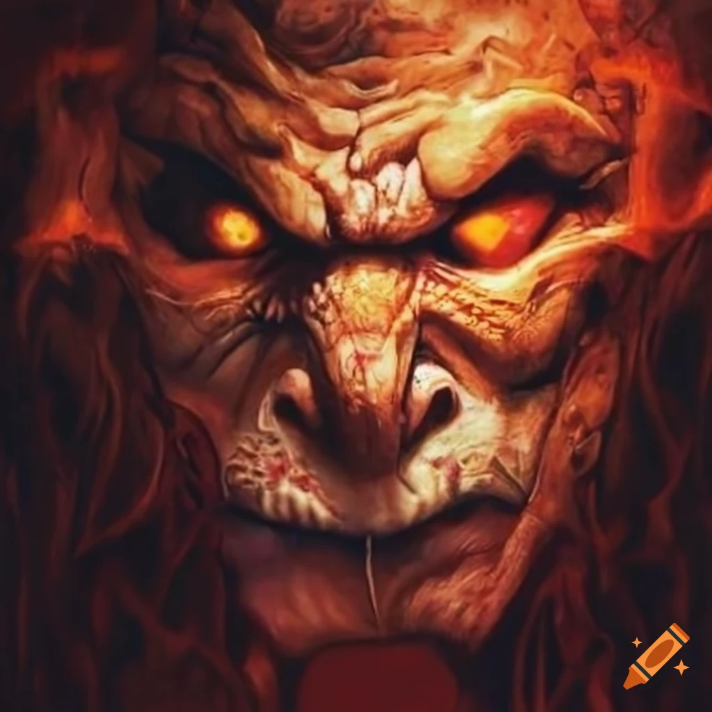 Conceptual depiction of good versus evil