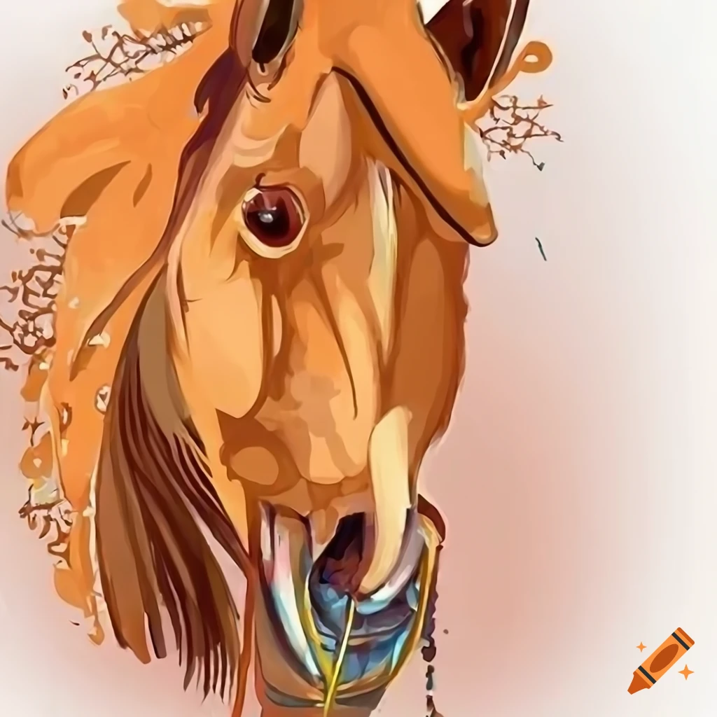 Cartoon horse in a painterly style
