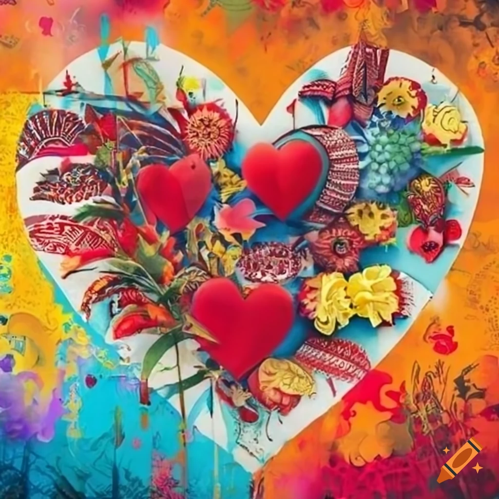 Ukrainian valentine's day collage on Craiyon
