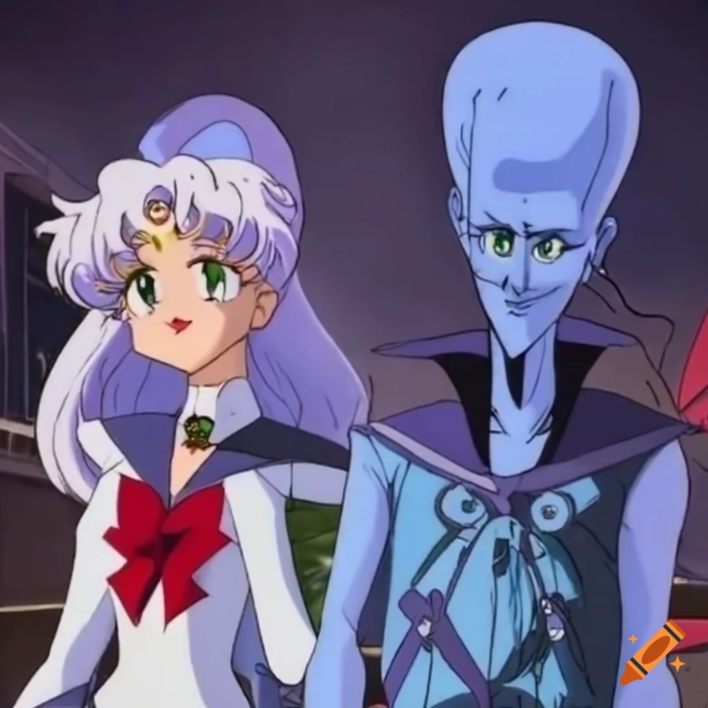 Fanart of Megamind dressed as Sailor Moon