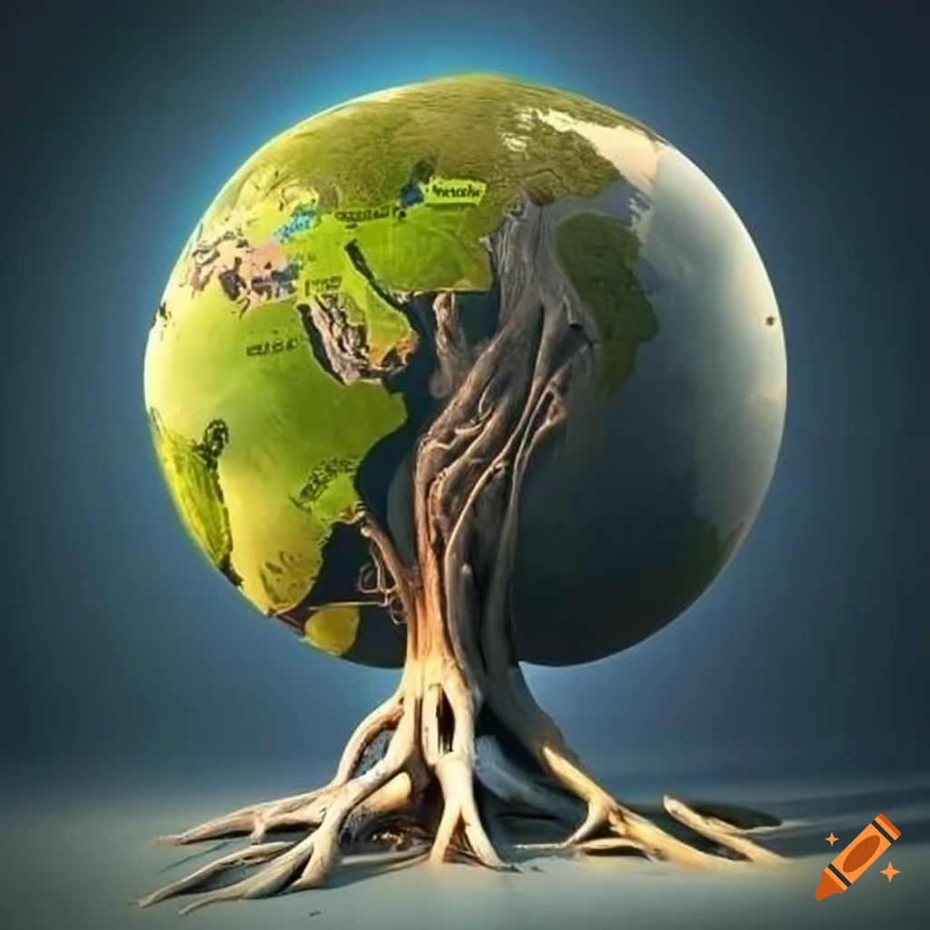 Enormous tree with roots in East Africa, East Asia, and South America ...