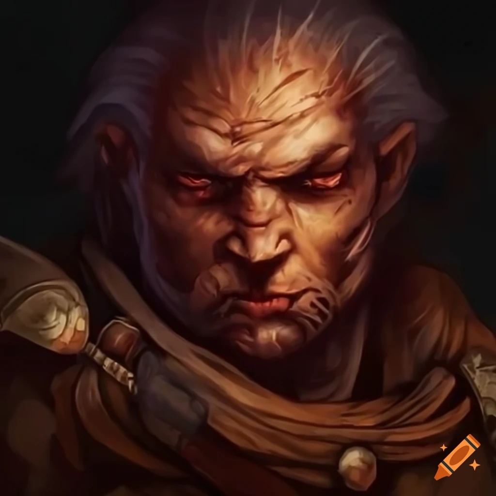Warrior with wounded arm in a fantasy setting
