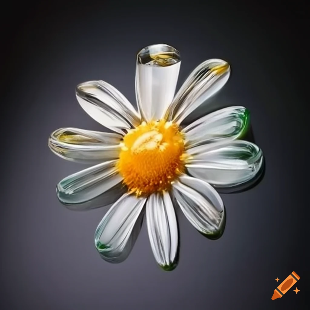 Glass daisy flower