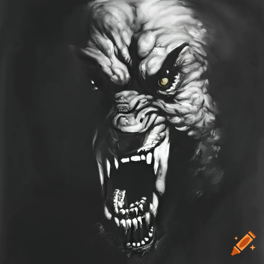 Transformation into a werewolf with intense pain in Frank Frazetta ...