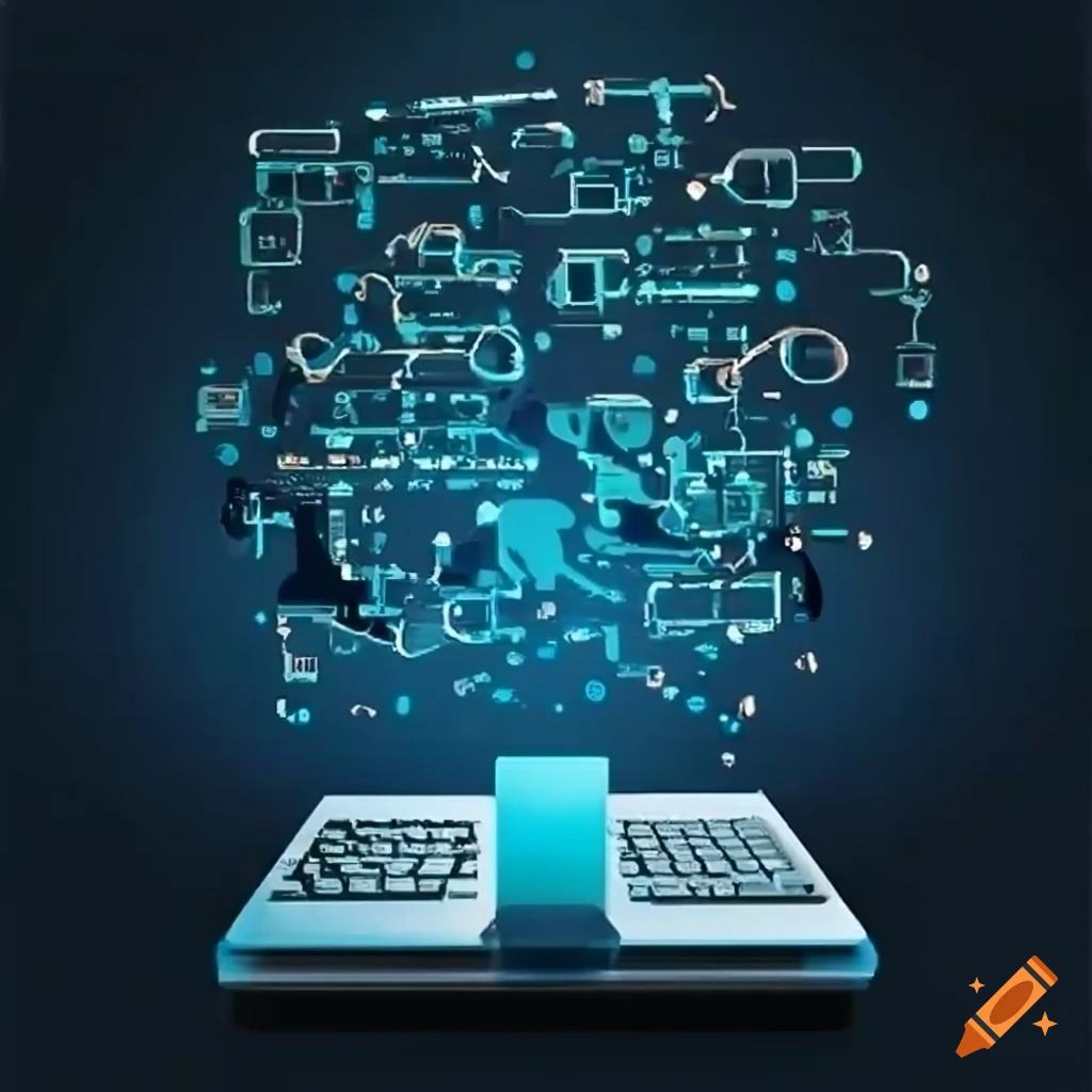 Dynamic learning paths on a computer screen on Craiyon