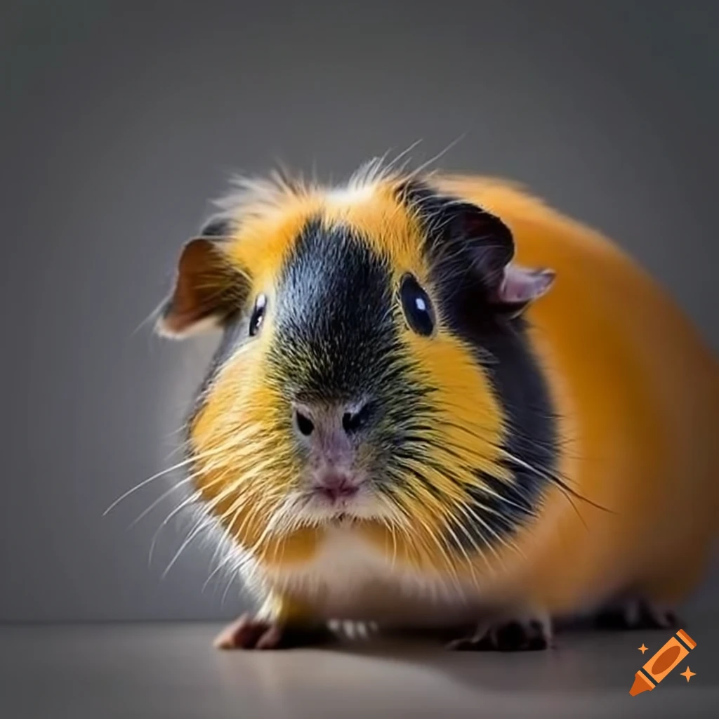Black and yellow guinea pig