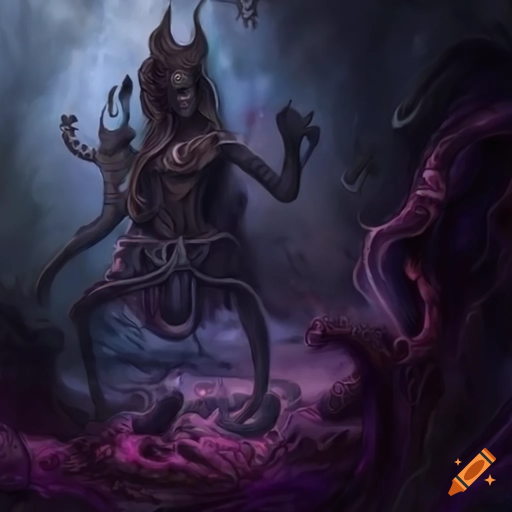Shiva portrayed as an eldritch, Lovecraftian god in the universe