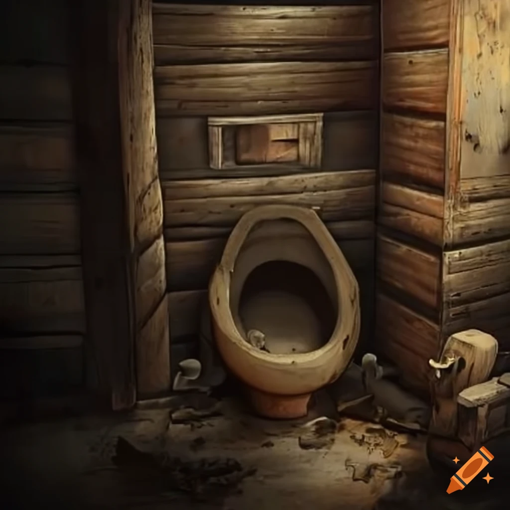 Cabin toilet in a post-apocalyptic wasteland