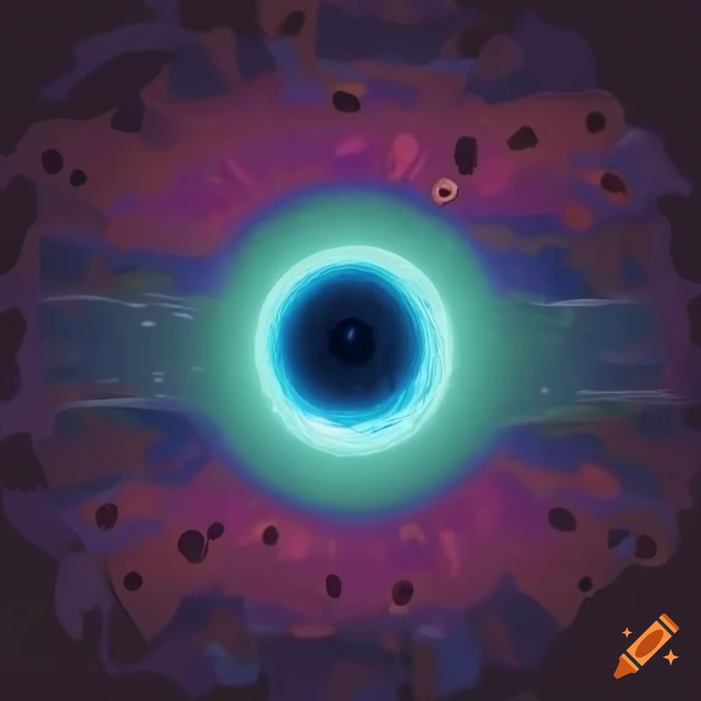 Eye of the universe in outer wilds style on Craiyon