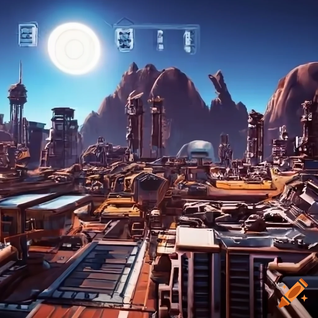Satisfactory theme wallpaper on Craiyon