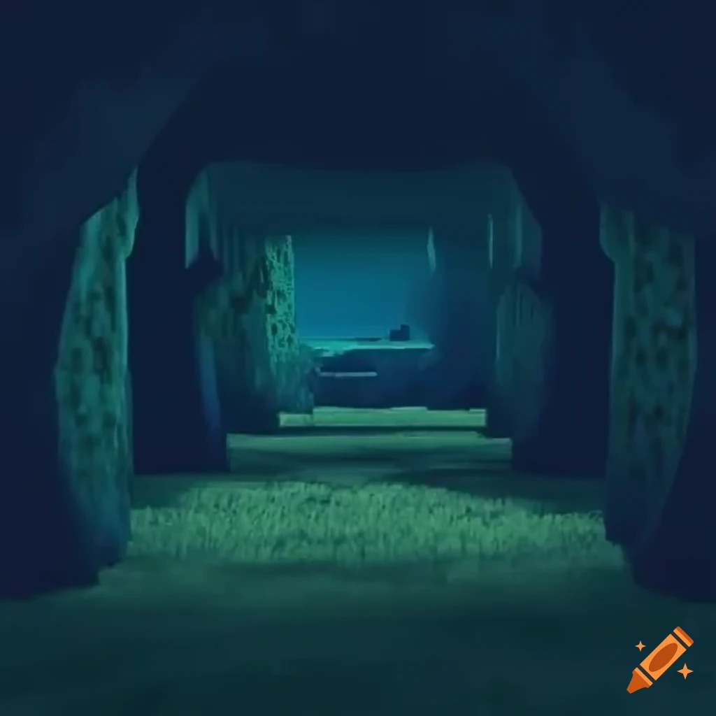 Super Mario 64 Hazy Maze Cave level landscape