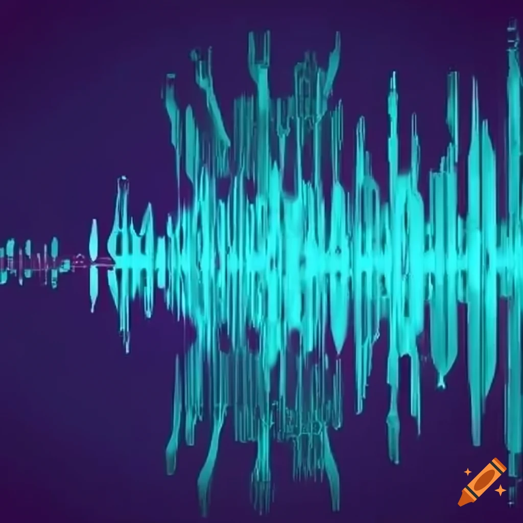 Computer transmitting data through soundwaves on Craiyon