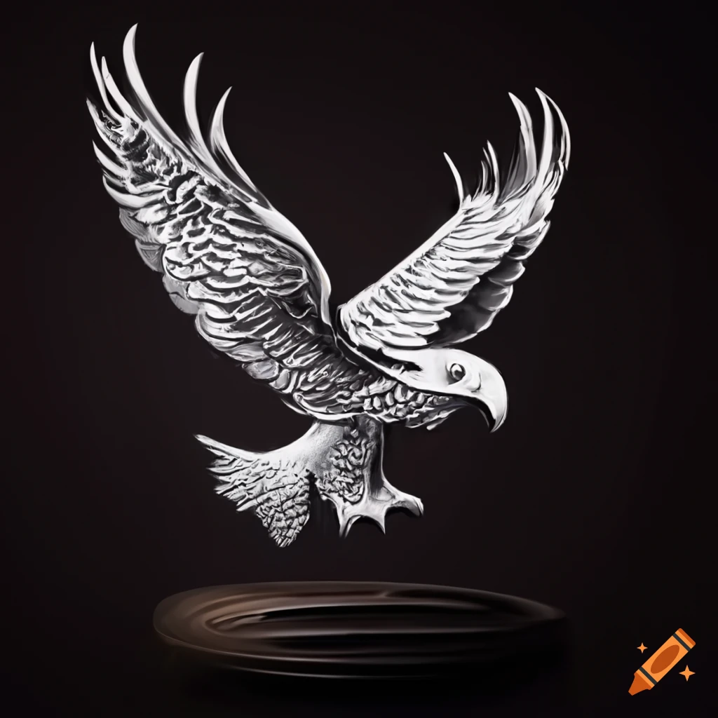Steagles majestic metallic steel eagle logo on Craiyon