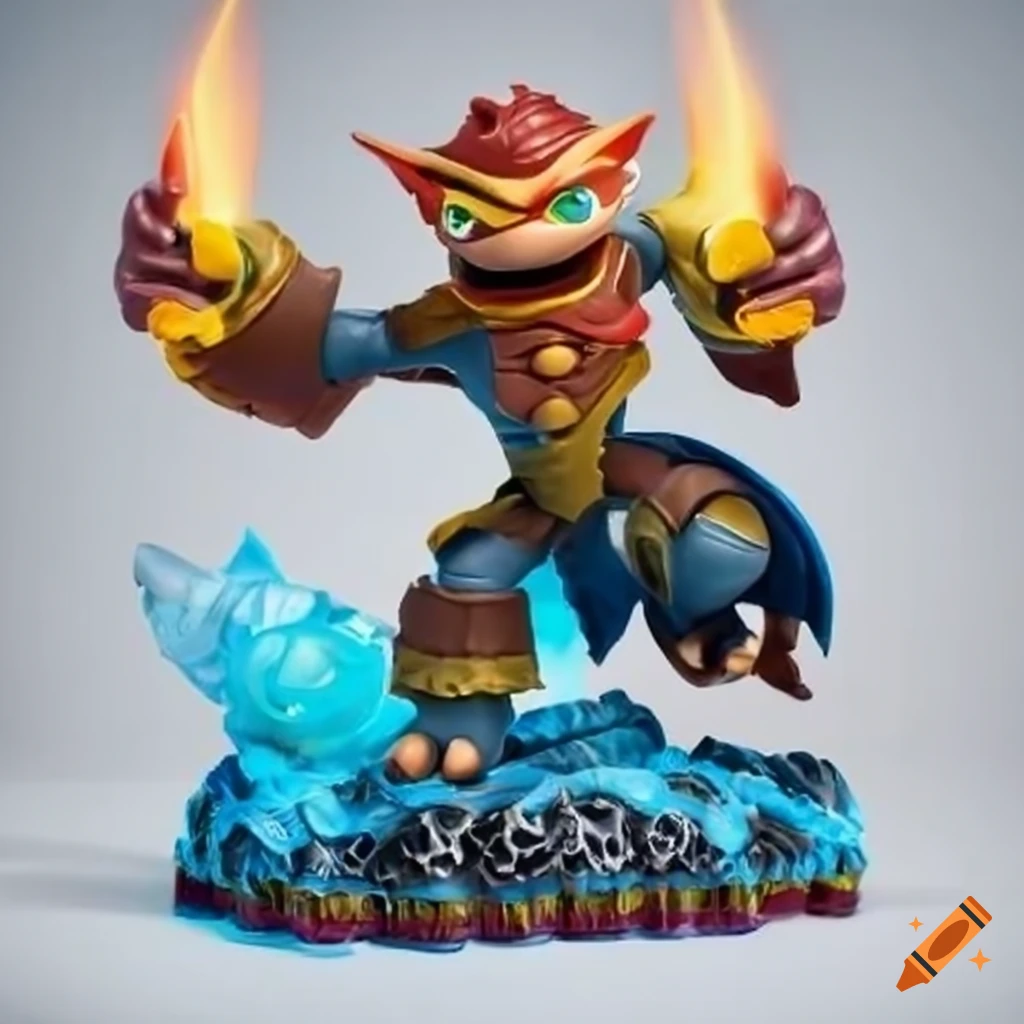 Collection of unique video game figurines including Skylanders 7 for PlayStation 5