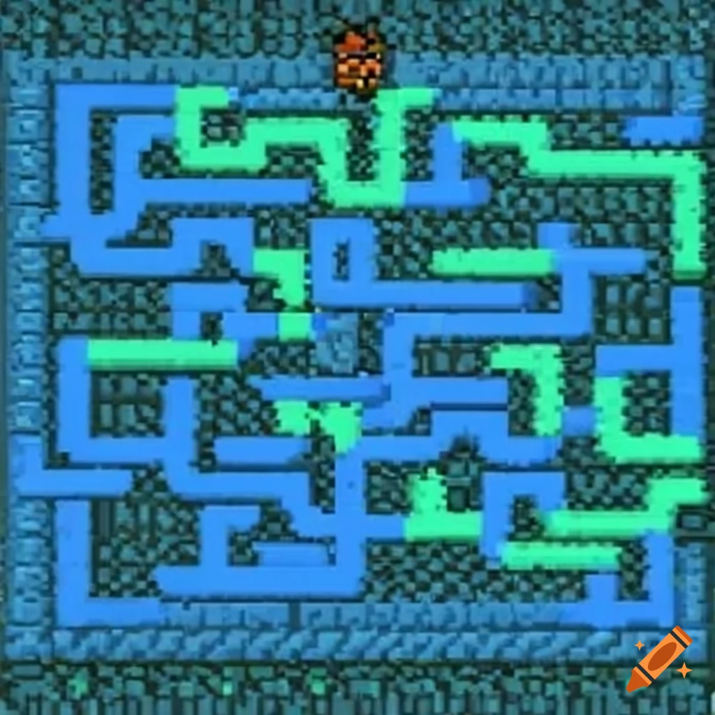 8-bit water element labyrinth