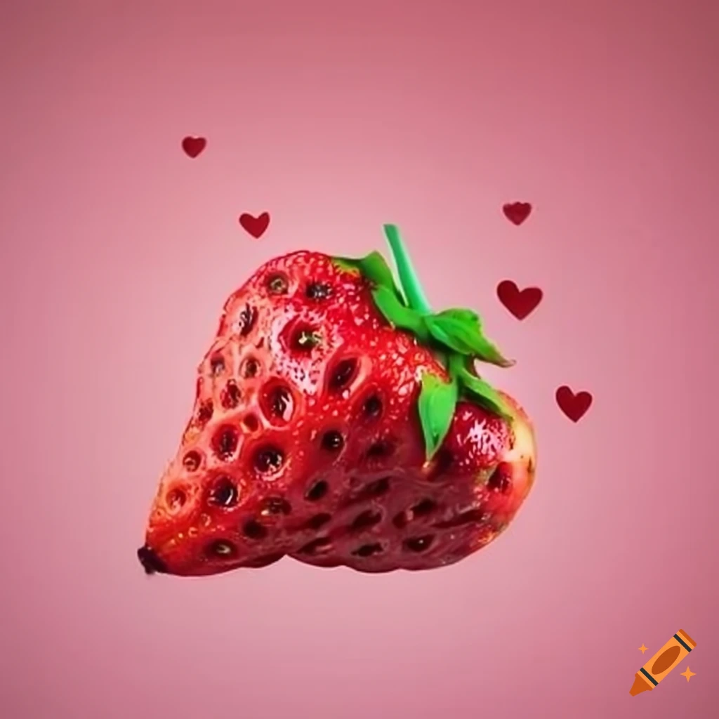 Strawberry banana smoothie with Valentine's theme