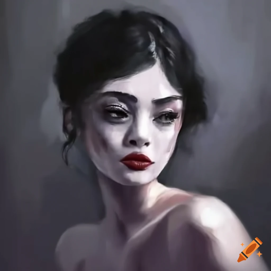 Film character wearing a short purple dress on Craiyon