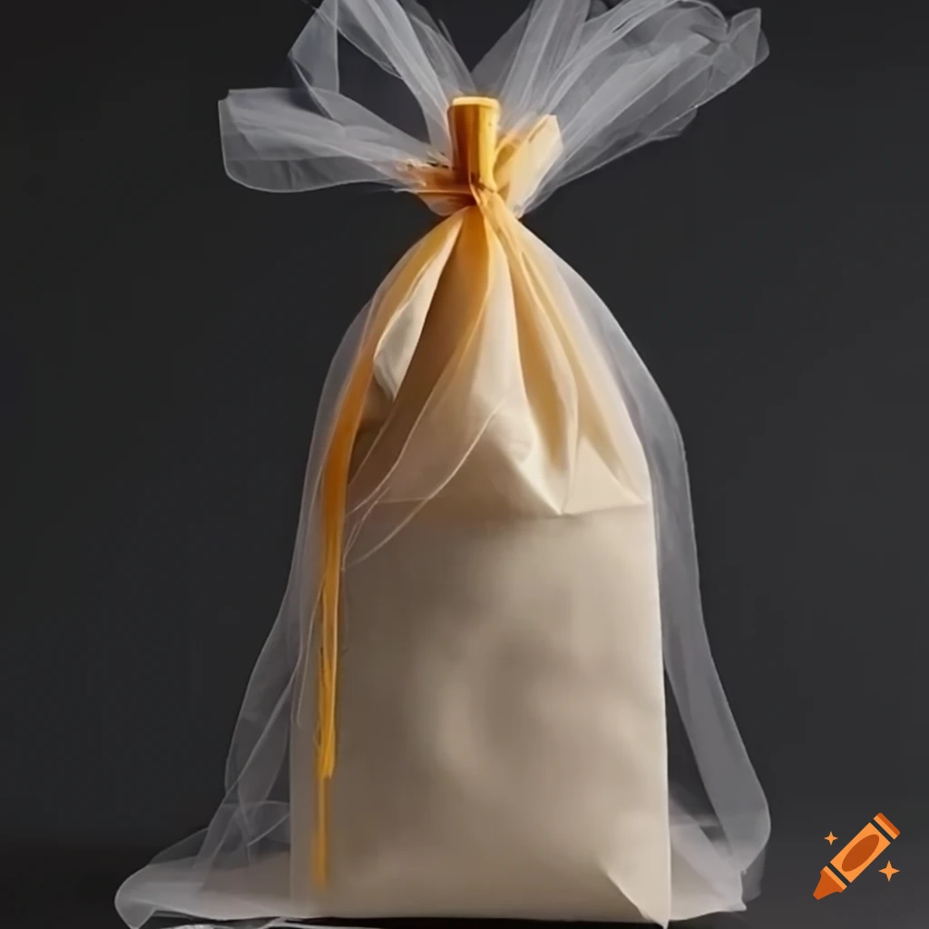 Tulle gift bag with tied ribbon on Craiyon