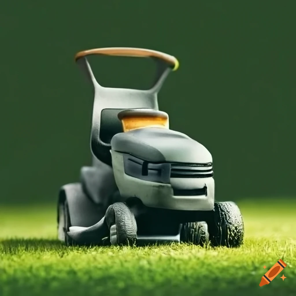 Pair of unique shoes designed like a lawn mower on Craiyon