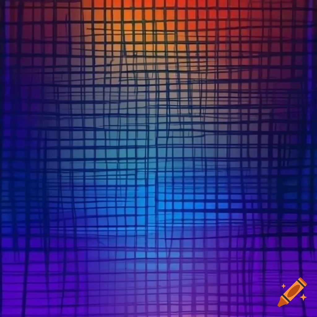 Linear regression algorithm representation in one color on Craiyon