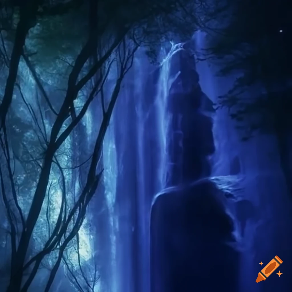 Labrador with moonlight patterns and intense glow on Craiyon