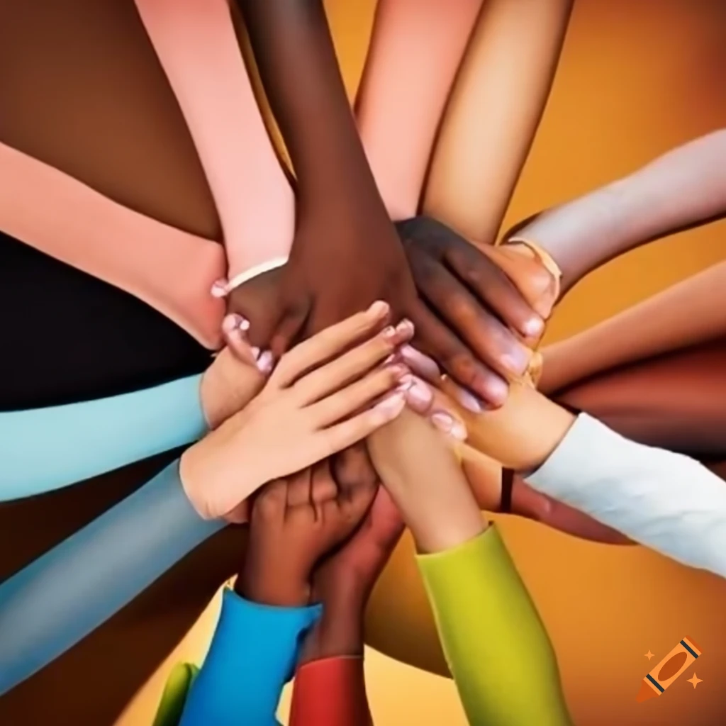 Diagram showing unity and diversity between different races