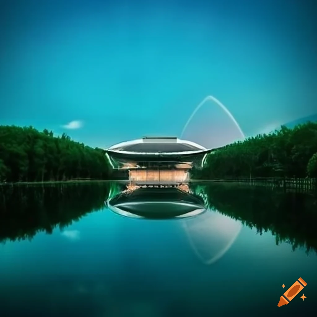 Modern Sports Stadium Surrounded By Lush Greenery On Craiyon modern-sports-stadium-surrounded-by-lush-greenery-on-craiyon
