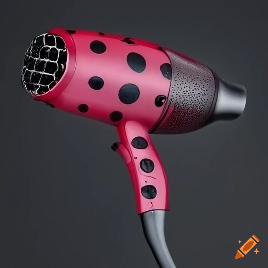 Ladybug patterned hair dryer on Craiyon