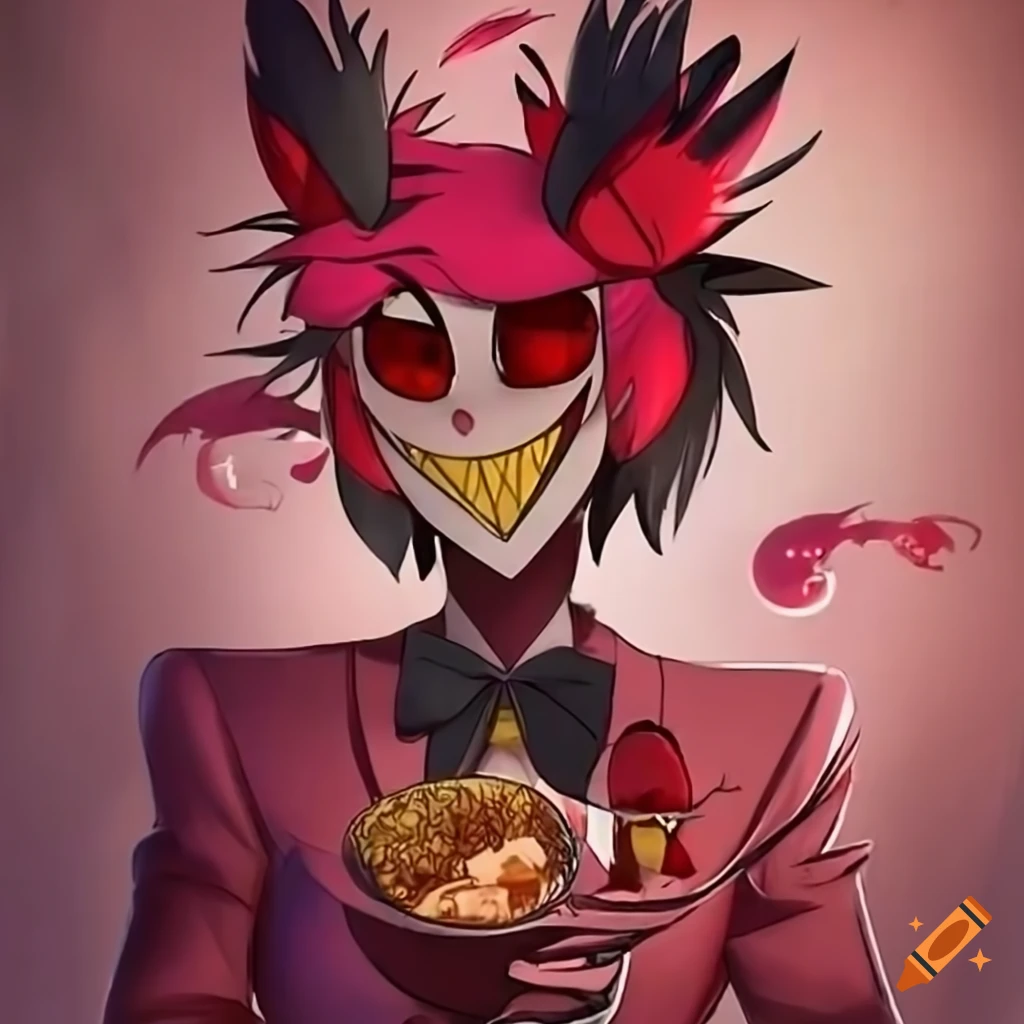 alastor-from-hazbin-hotel-enjoying-a-homemade-meal-on-craiyon