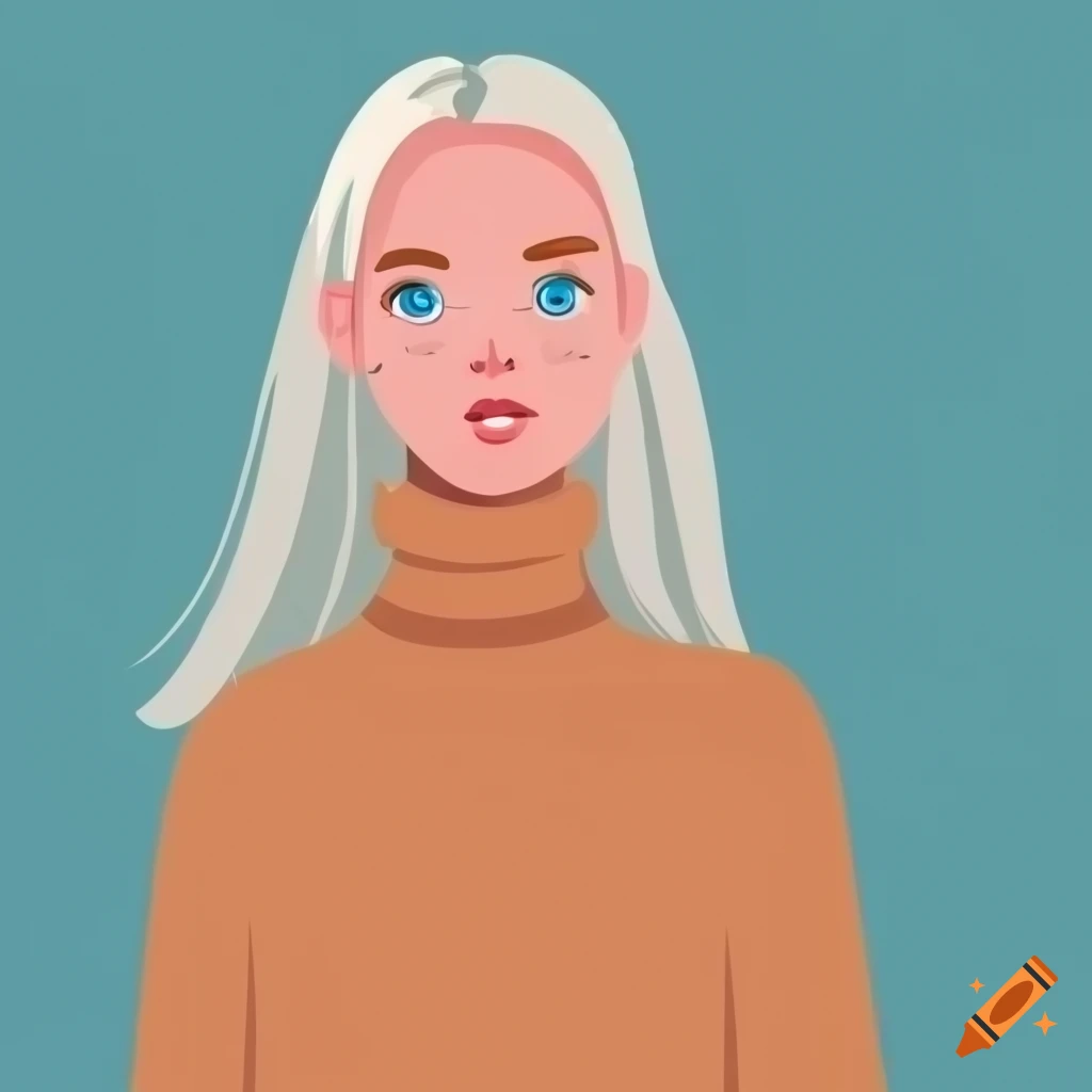 Professional young woman with platinum blonde hair and blue eyes in ...