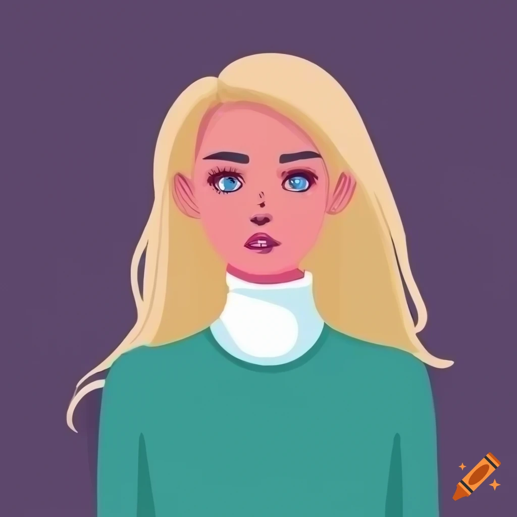 Professional young woman with platinum blonde hair and blue eyes in ...