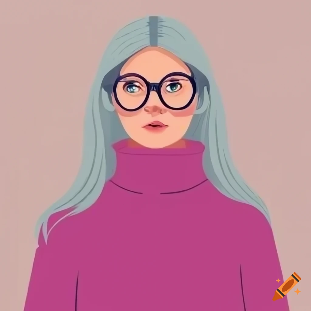 Professional young woman with platinum blonde hair, round glasses, and ...