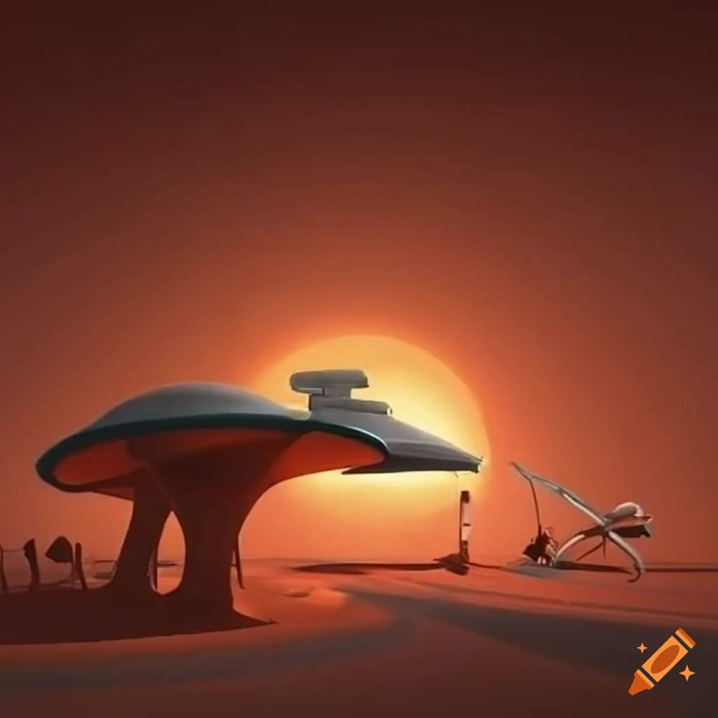 Martian cosmodrome-themed playground with shadow canopy for 8-10 year old children