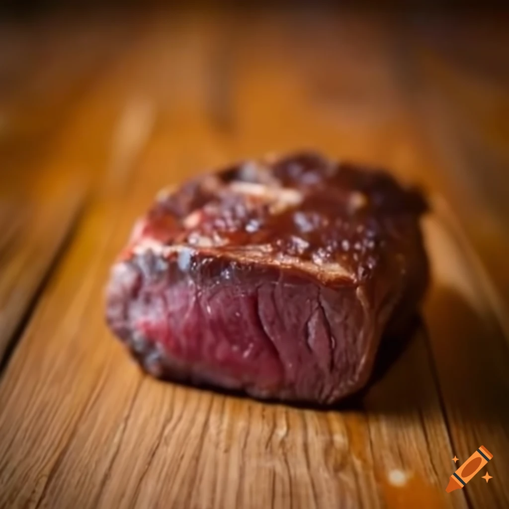 Delicious and expensive steak on a plate